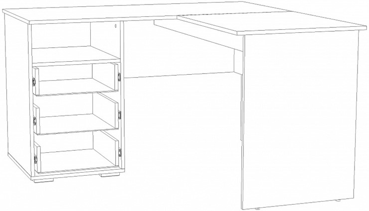 Письменный стол Банни НМ 041.41, Меренга/Макарун/Белый/Дуб сонома в Орле - изображение 2