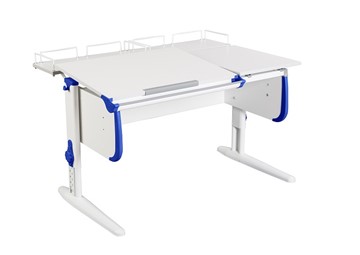Детский стол-трансформер 1/75-40 (СУТ.25) + Polka_z 1/600 (2шт) белый/серый/Синий в Орле