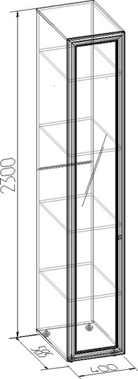 Шкаф распашной Paola 55 + Фасад Стандарт Левый в Орле - изображение 2