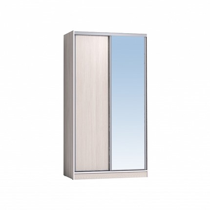 Шкаф 2-х створчатый 1200 Домашний Зеркало/ЛДСП, Бодега Светлый в Орле - изображение