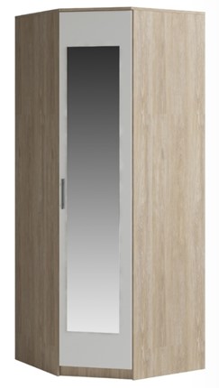 Шкаф угловой Светлана, с зеркалом, белый/дуб сонома в Орле - изображение