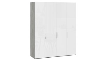Шкаф для одежды Эмбер СМ-348.07.011 (Дуб Гамильтон/Белый глянец) в Орле
