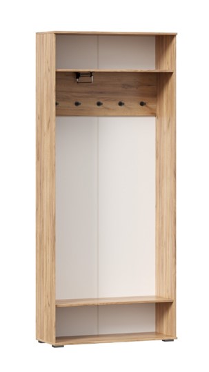 Шкаф двухстворчатый Фиджи с декоративными накладками 659.310, Дуб Золотой/Белый в Орле - изображение 2