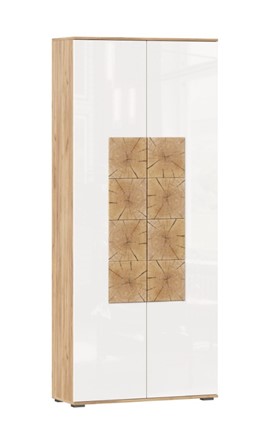 Шкаф двухстворчатый Фиджи с декоративными накладками 659.310, Дуб Золотой/Белый в Орле - изображение