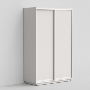 Шкаф 2-х дверный ЭКО-Сим Д 220х160х60, Белый матовый/белый глянец в Орле