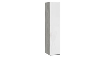 Шкаф одностворчатый Эмбер СМ-348.07.001 (Дуб Гамильтон/Белый глянец) в Орле