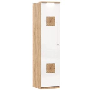 Шкаф одностворчатый с декор. накладками Фиджи 659.225, белый в Орле