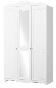 Шкаф трехдверный в спальню Лотос ШР-3 (Белый) 1 зеркало в Орле