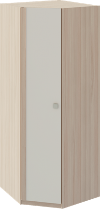 Распашной угловой шкаф Глэдис М21 (Шимо светлый/Белый текстурный) в Орле - изображение