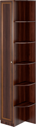 Угловой шкаф-стеллаж Беатрис М13 левый (Орех Гепланкт) в Орле - изображение