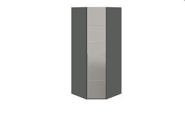 Распашной угловой шкаф Наоми с зеркальной правой дверью, цвет Фон серый, Джут СМ-208.07.07 R в Орле - предосмотр