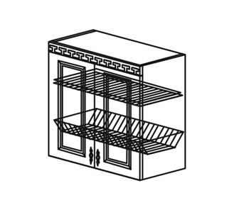 Кухонный шкаф Веста настенный двухдверный с сушкой 718*600*323мм в Орле