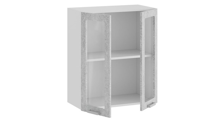 Настенный шкаф Гранита 1В6С (Белый/Бетон снежный) в Орле - изображение 1