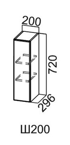 Навесной шкаф Модус, Ш200/720, галифакс в Орле