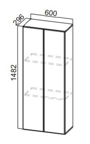 Кухонный пенал-надстройка Стайл, ПН600(912/296), МДФ в Орле