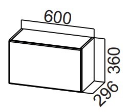 Шкаф кухонный настенный Стайл, ШГ600/360 горизонтальный, МДФ в Орле