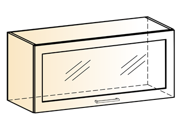 Шкаф навесной Яна L800 Н360 (1 дв. рам.) в Орле