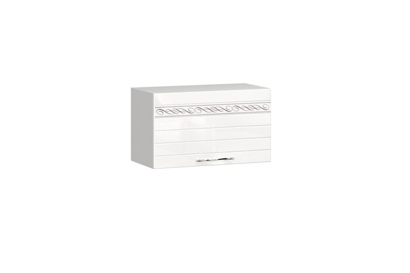 Шкаф кухонный над вытяжкой Анастасия 600 002.021.000 белый глянец в Орле - изображение