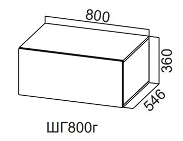 Шкаф навесной на кухню Модерн New, ШГ800г/360, МДФ в Орле