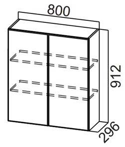 Распашной кухонный шкаф Стайл, Ш800/912, МДФ в Орле