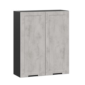 Навесной кухонный шкаф 800 высокий Джамис ЛД 296.460.000.029, Чёрный/Белый камень в Орле