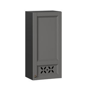 Навесной кухонный шкаф Амели-3 высокий 400 ЛД 299.420.000.041, Черный/Оникс серый в Орле