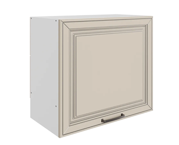 Кухонный шкаф Атланта L600 Н566 (1 дв. гл.) эмаль (белый/сливки патина платина) в Орле