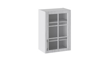 Кухонный шкаф Прованс (Белый глянец/Санторини светлый) со стеклом В_72-50_1ДРс в Орле