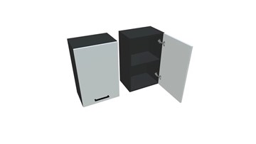 Навесной кухонный шкаф В7 45, Белое гладкое Ламарти/Антрацит в Орле