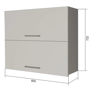 Навесной кухонный шкаф ВГ2 80, МДФ Меренга/Белый в Орле