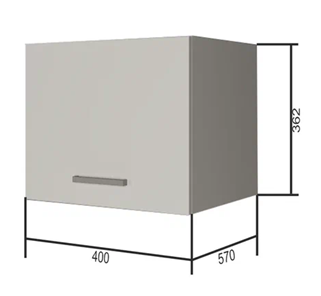 Кухонный навесной шкаф ВГ40Г, МДФ Софт бирюза/Белый в Орле