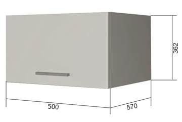 Кухонный шкаф ВГ50Г, Белое гладкое Ламарти/Антрацит в Орле