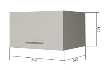 Кухонный шкаф ВГ60Г, Белое гладкое Ламарти/Антрацит в Орле