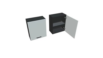 Кухонный шкаф ВС7 60, Белое гладкое Ламарти/Антрацит в Орле