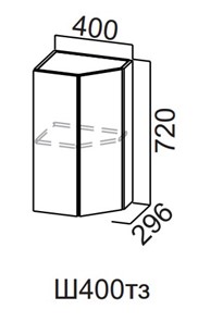 Кухонный шкаф торцевой закрытый Модерн New, Ш400тз/720, МДФ в Орле