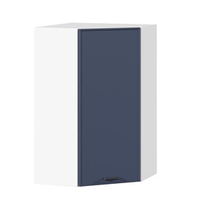 Шкаф угловой настенный высокий Индиго ЛД 298.620.000.117, Белый/Тёмно-синий в Орле