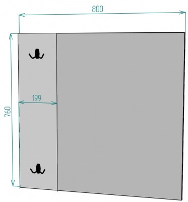Навесное зеркало Лофт Z10, Белый в Орле - изображение 1