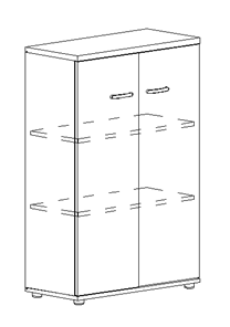 Шкаф средний закрытый Albero (78х36,4х119,4) в Орле