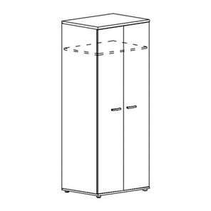 Шкаф для одежды глубокий А4, (78x59x193) белый премиум А4 9311 БП в Орле