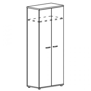 Шкаф для одежды (задняя стенка ДСП) А4, (78x43.4x193) белый премиум А4 9317 БП в Орле