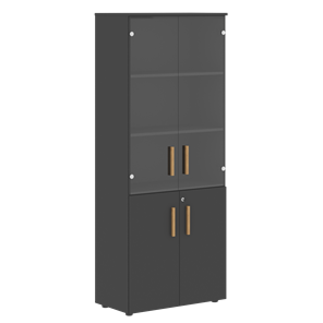 Широкий шкаф высокий FORTA Черный Графит  FHC 80.2(Z) (798х404х1965) в Орле
