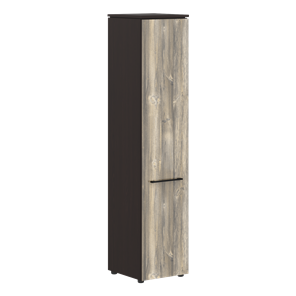 Шкаф колонка с глухой дверью MORRIS  Дуб Базель/Венге Магия MHC 42.1 (429х423х1956) в Орле