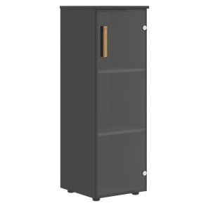 Средний шкаф колонна со стеклянной правой дверью FORTA Черный ГрафитFMC 40.2 (R) (399х404х801) в Орле