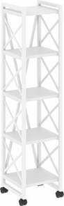 Стеллаж мобильный Loft VR.L-MST.K-5.4, Белый/Белый металл в Орле