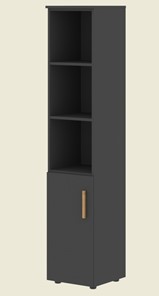 Высокий шкаф с глухой малой дверью  левой FORTA Черный Графит  FHC 40.5 (L) (399х404х1965) в Орле