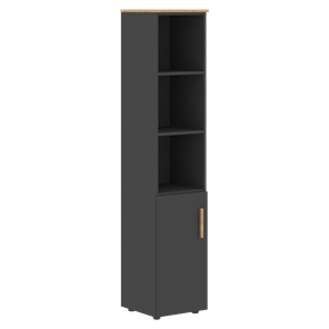 Высокий шкаф с глухой малой дверью  левой FORTA Графит-Дуб Гамильтон  FHC 40.5 (L) (399х404х1965) в Орле