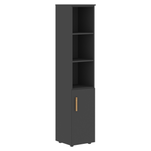 Шкаф колонна высокий с глухой малой дверью правой FORTA Черный Графит  FHC 40.5 (R) (399х404х1965) в Орле