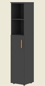 Высокий шкаф с глухой средней дверью  левой FORTA Черный Графит  FHC 40.6 (L) (399х404х1965) в Орле