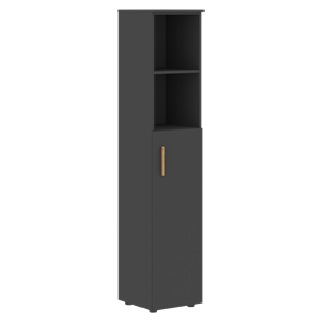 Шкаф колонна высокий с глухой средней дверью правой FORTA Черный Графит  FHC 40.6 (R) (399х404х1965) в Орле - предосмотр