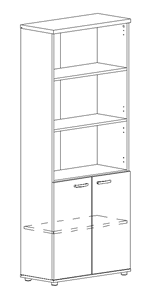 Шкаф для документов полузакрытый Albero (78х36,4х193) в Орле